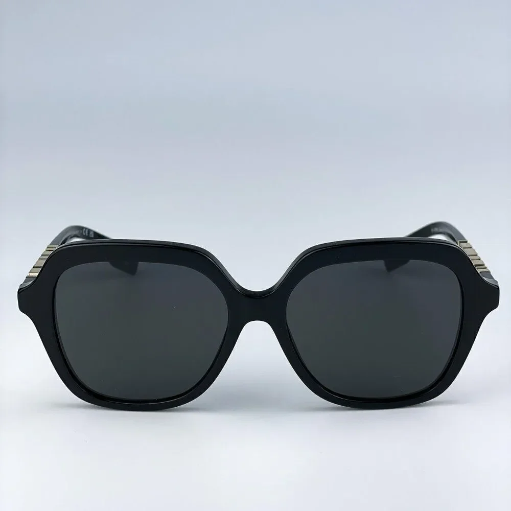 SALE! NEW Burberry BE4389 Joni 300187  Black Dark Grey Square Women Sunglasses - Picture 2 of 12
